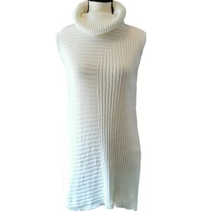 Stylus Cotton/Viscose Sleeveless Tunic Sweater in White - Sz S Open to Offers